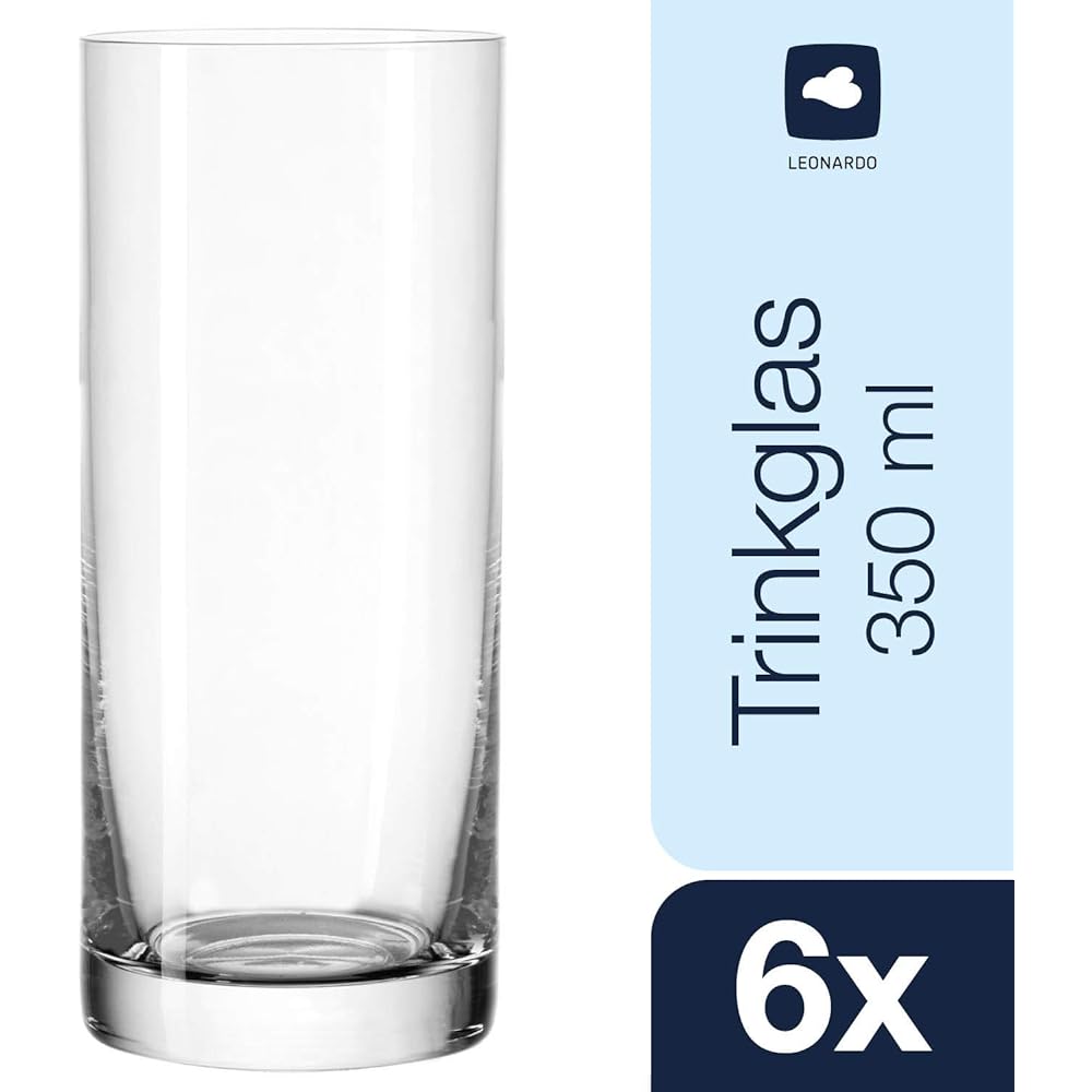 LEONARDO Tumbler Clear Size:∅6.4×H14.5cm Tumbler 350ml Easy+ 039616 6 pieces