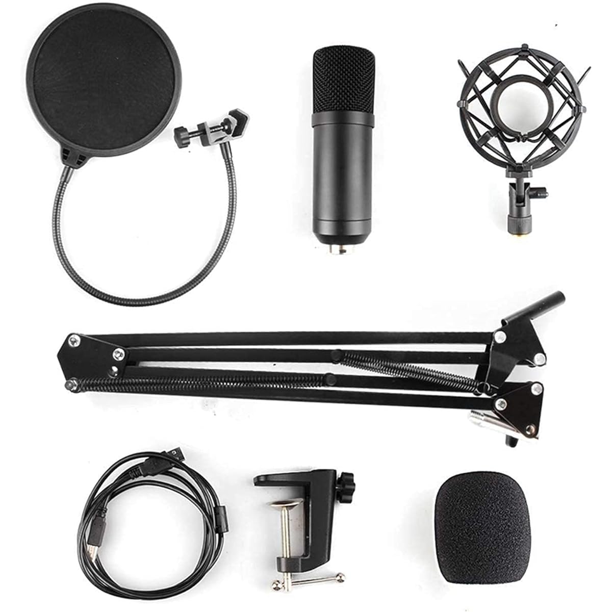 Usb Microphone Kit Usb Computer Cardioid Microphone Podcast Condenser Microphone with Professional Sound Chipset PC Color Microphone Vocal Microphone