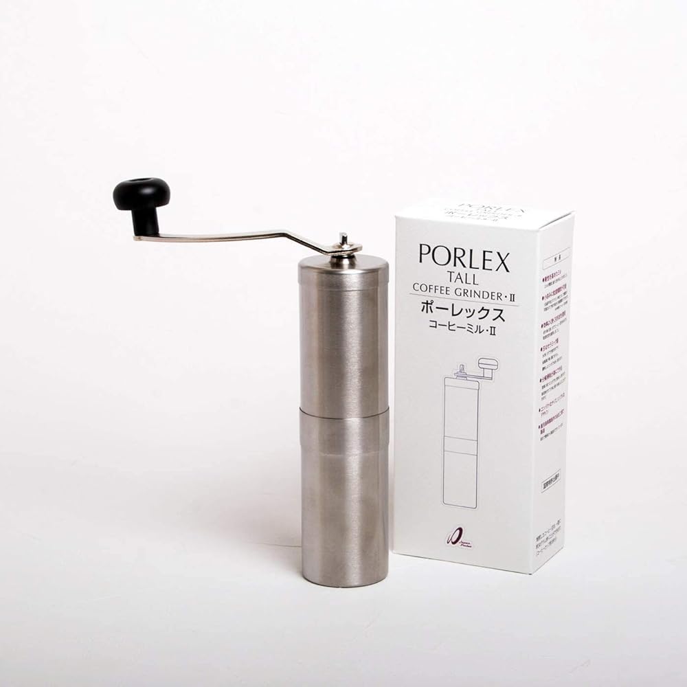 [Set] Porlex Ceramic Coffee Mill 2 & Handle Holder Set (Porlex Coffee Mill Grinder 2) Mini Compact Grinder Coffee Mill Manual Stainless Steel Made in Japan Coffee Mill Outdoor Coffee Mill Made in Japan Camping Equipment Lightweight Labor-Saving Portable