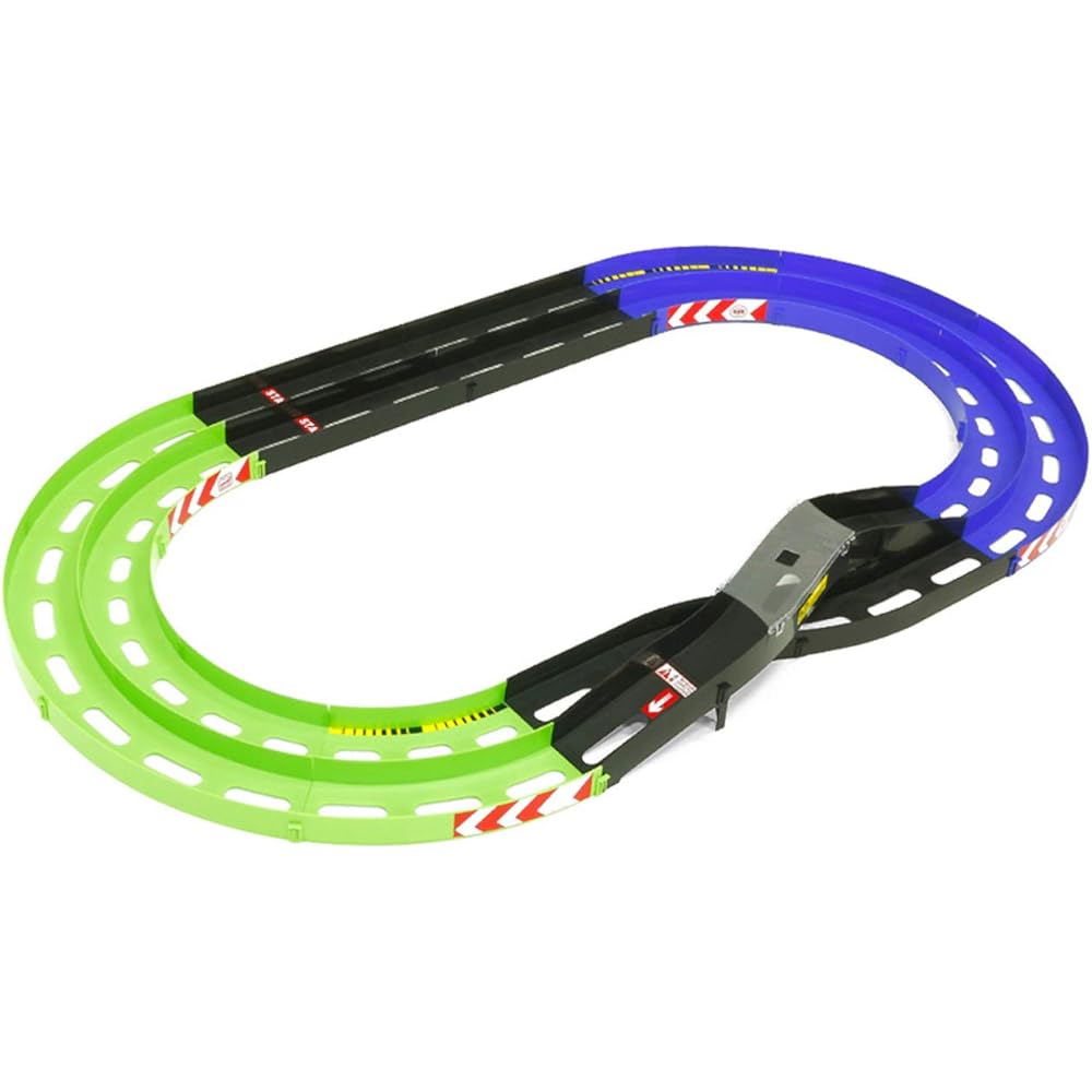 Tamiya Mini 4WD Special Sale Mini 4WD Oval Home Circuit 3D Lane Change Type (Light Green/Blue) 69569