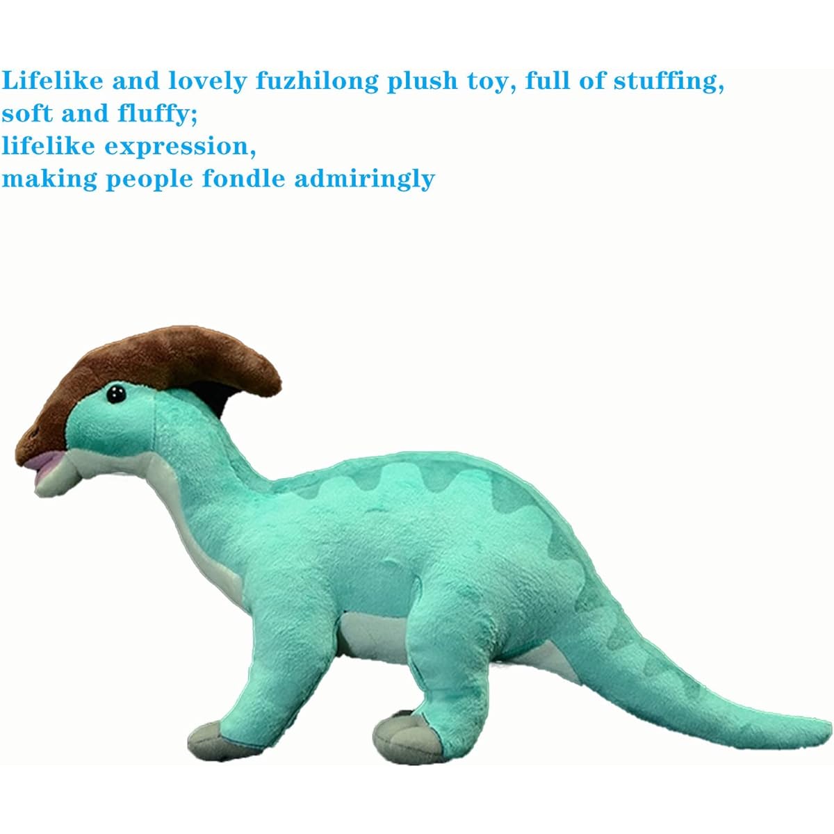 Little Heart Simulation Parasaurolophus Plush Toy 15inch Parasaurolophus Dragon Stuffed Animals Realistic Doll Home Decor Collectibles Soft Kids Boys
