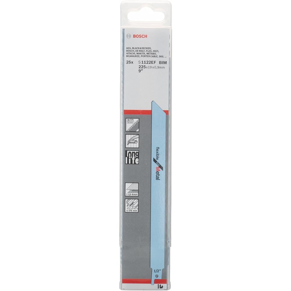 BOSCH Metal Saber Saw Blade Set of 25 S1122EF/25