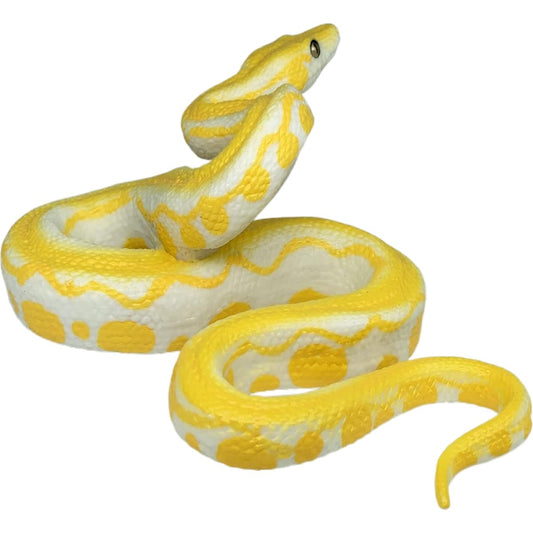 Higherbros Realistic Fake Snake Toy Rubber Gag Toys - Python Snake Action Figure Halloween Prank Props, Fake Snake Scare Birds and Squirrels, Boa Constrictor Figure Scary Prank Toys for Kids