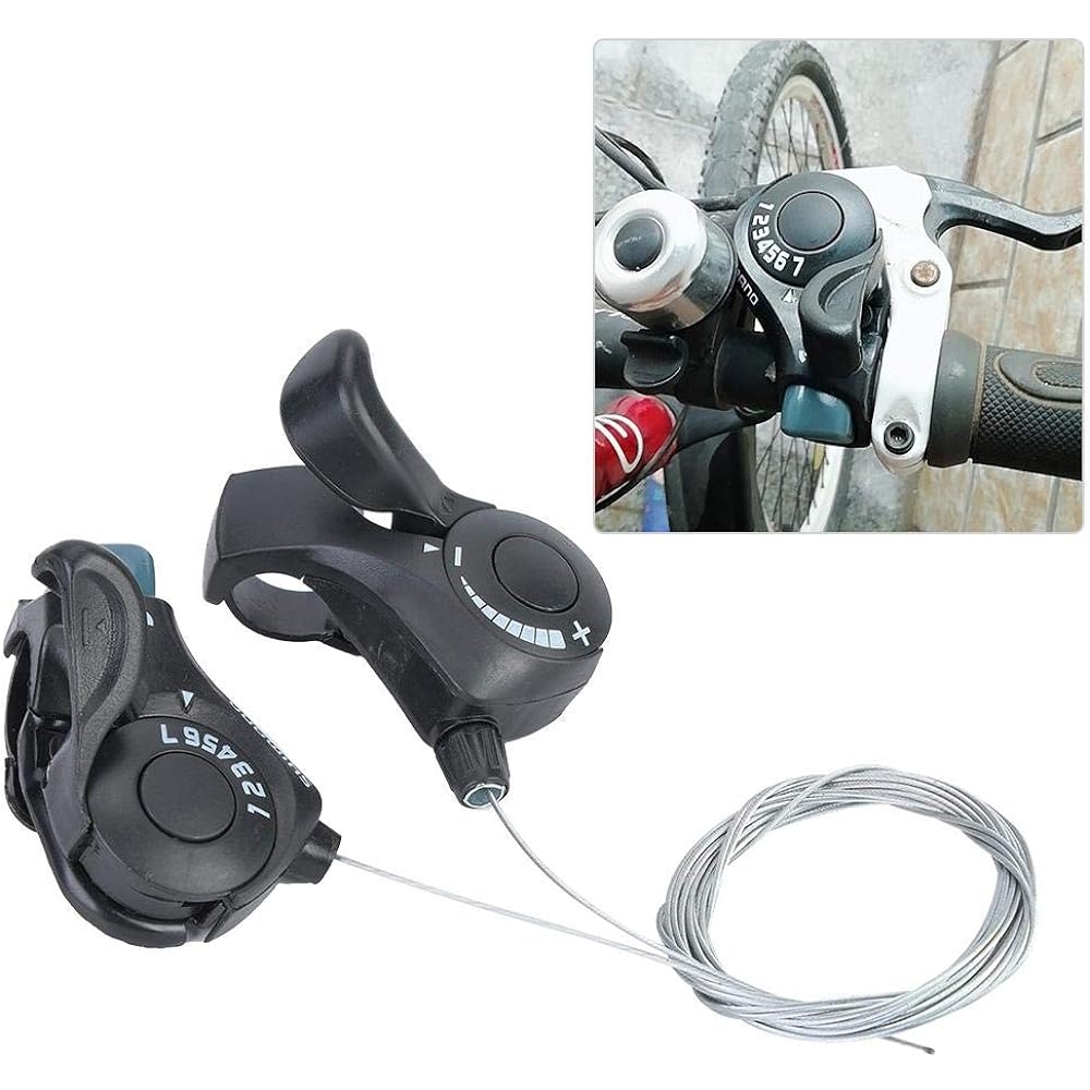 Thumb Shifter Shift Lever Aluminum Alloy Bicycle Left/Right Derailleur Shift Ergonomic Shifter Mountain Bicycle Accessories 3X7 Speed