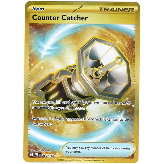 Pokemon Counter Catcher 264/182 Paradox Rift Hyper Rare Gold Foil Single Card