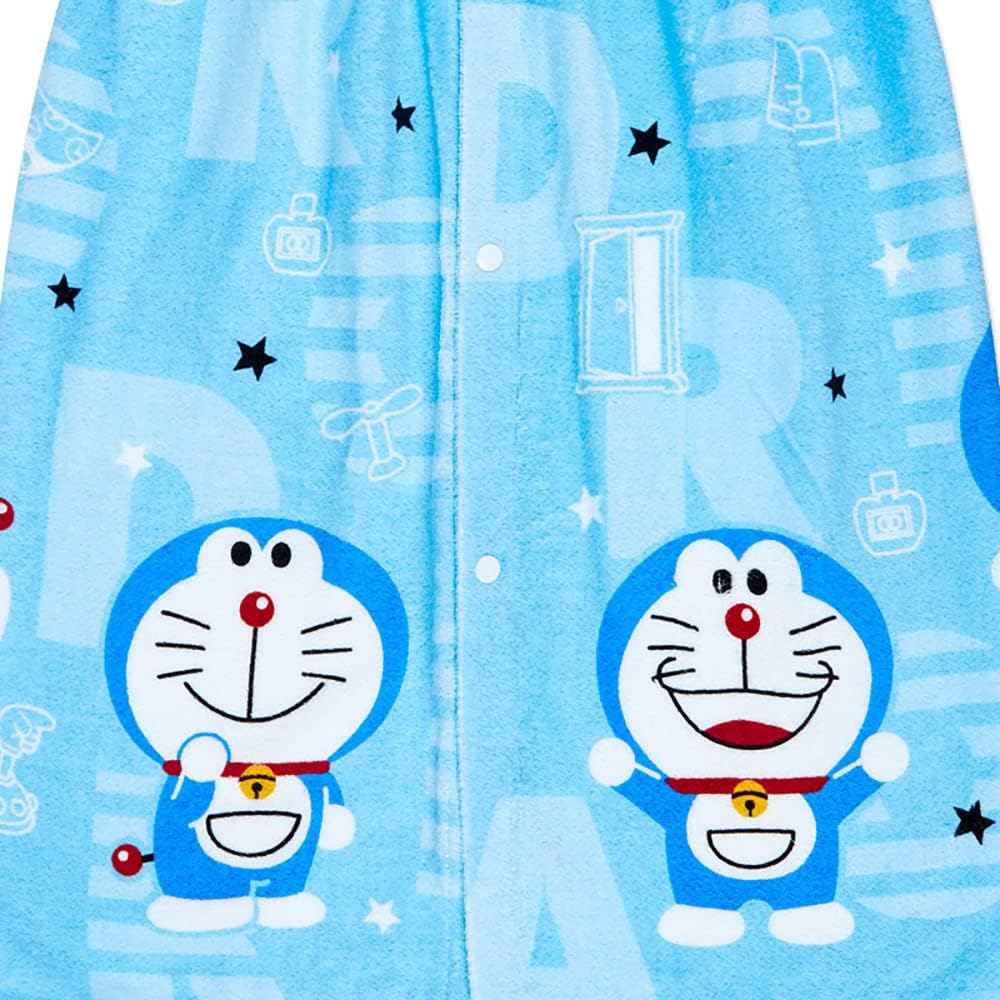 Sanrio Wrap Towel Pool Roll for Elementary School Children Blue 70cm Cotton Doraemon Sea Swimming Changing Clothes Girls Boys Character 812706 SANRIO