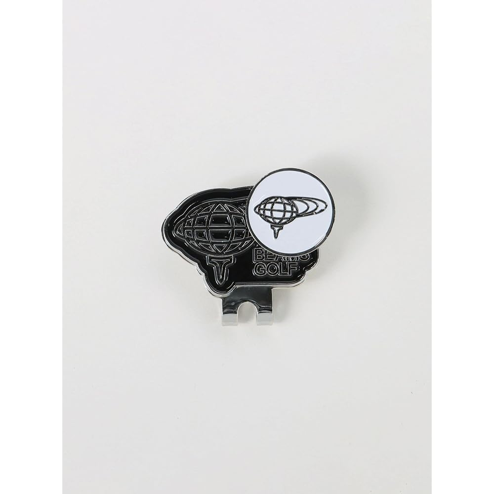 [BEAMS GOLF] Short Sleeve TEE Clip Marker Earth Logo 2 Men's BLACK -
