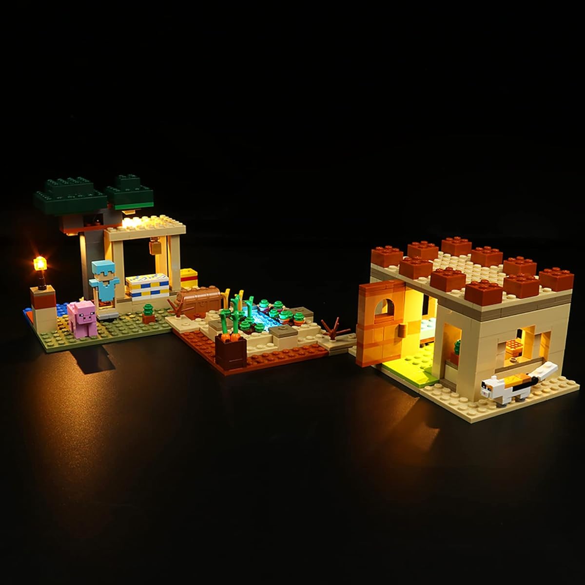 VONADO LED Light Kit for Lego Minecraft The Villager Raid 21160 (No Model) Decorative Lighting Kit Compatible with LEGO 21160 Bricks Creative DIY Light Kit