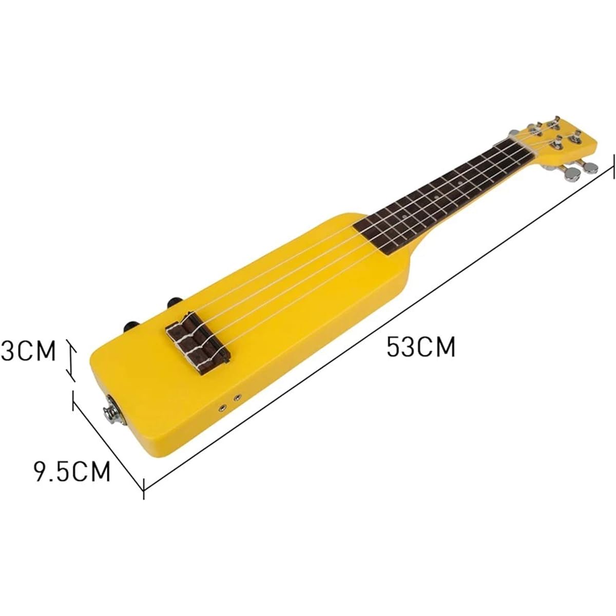 Ukulele 21 inch Okoume Solid Wood Electric Ukulele Kit (Size:One Size; Color:Yellow)