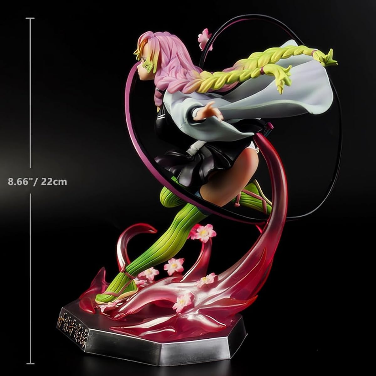 Kurochichi Kanroji Mitsuri Figure Kimetsu no Yaiba Demon Slayer Figure Monster Anime Figure Collection Desk Decoration Green + White + Pink