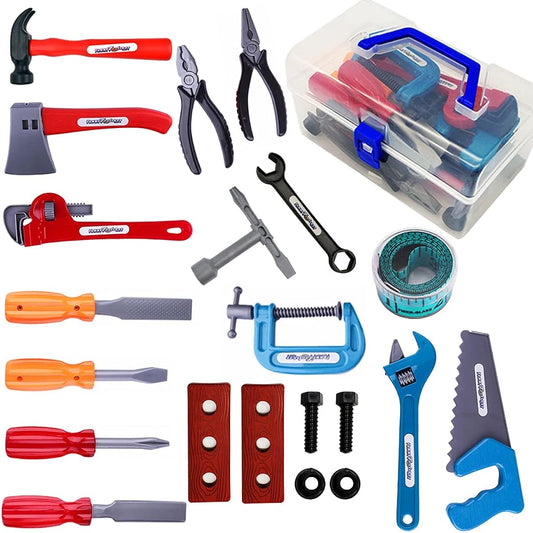 20 Pieces Kids Tool Set Toy, Educational Pretend Play Toys, Come With a Handy Storage Box