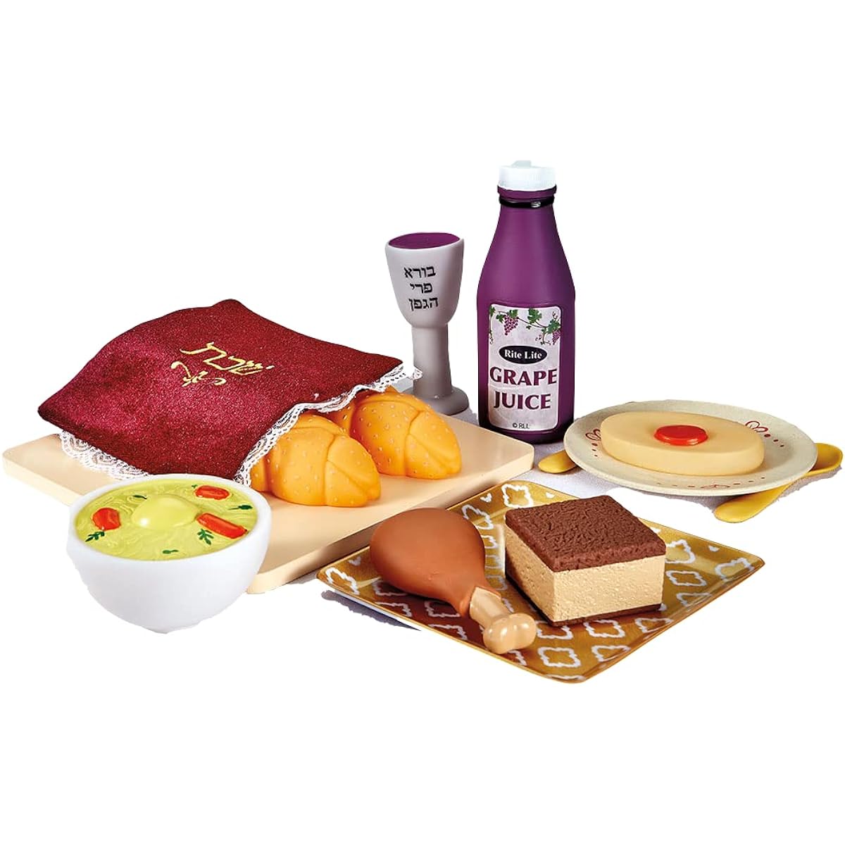 Rite Lite My First Shabbat Food Set - Shabbat Gift Set for Kids, Jewish Gifts for Kids, Jewish Pretend Play Fun and Educational Shabbat Bulk Gift Set