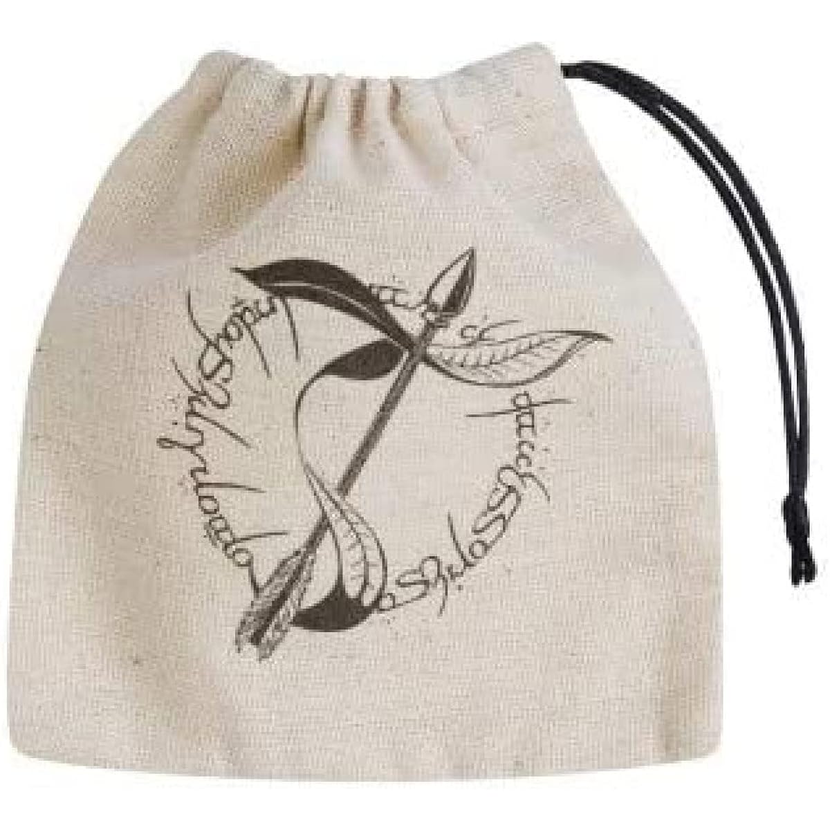 Elvish Beige & black Basic Dice Bag