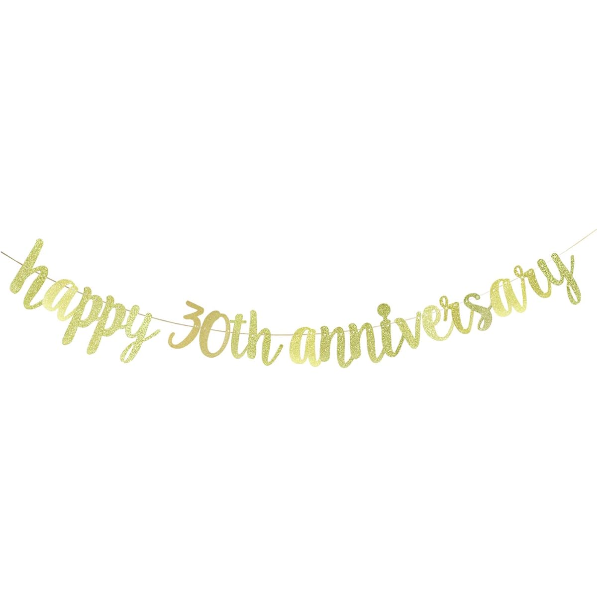 Happy 30th Anniversary Banner, 30th Wedding Anniversary Party Bunting Decoration, 30th Birthday, 30th Anniversary Party Shiny Photo Backdrop Garland.