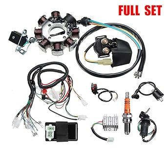1 Electrical Wiring Harness Wire Loom CDI Stator Kit Set for ATV Quad 150/200/250CC