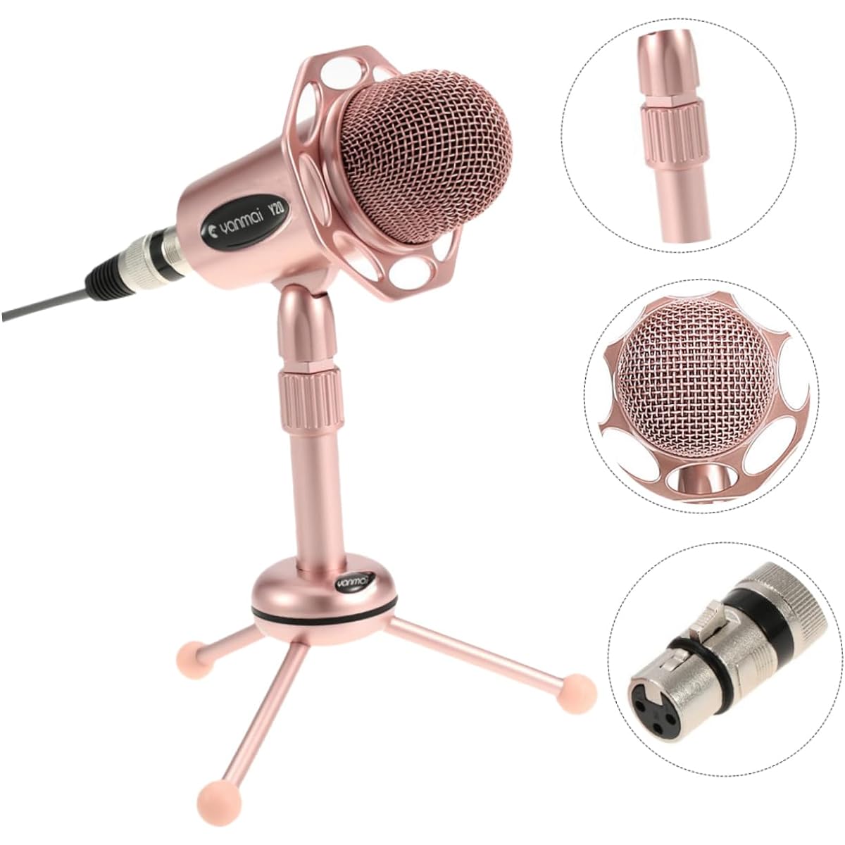 VICASKY 3 Set Gaming Microphone Computer Microphone Stand Pink Microphone Stand Microphone Mount Host Microphone Streaming Microphone Microphone A