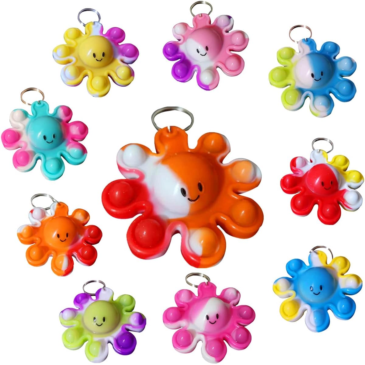 Octopus 24 Pack Funny Small Summer Gifts Unique Mini Items Assortment Fidget Toys Gifts for Kids/Student Teacher Gifts for Classroom Birthday Party Bubble Favors Supplies