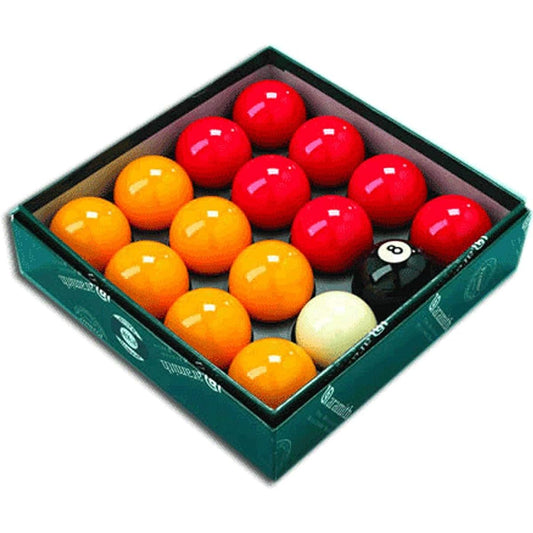 Aramith League Pool Balls - Red and Yellow - 1 and 7/8 inch