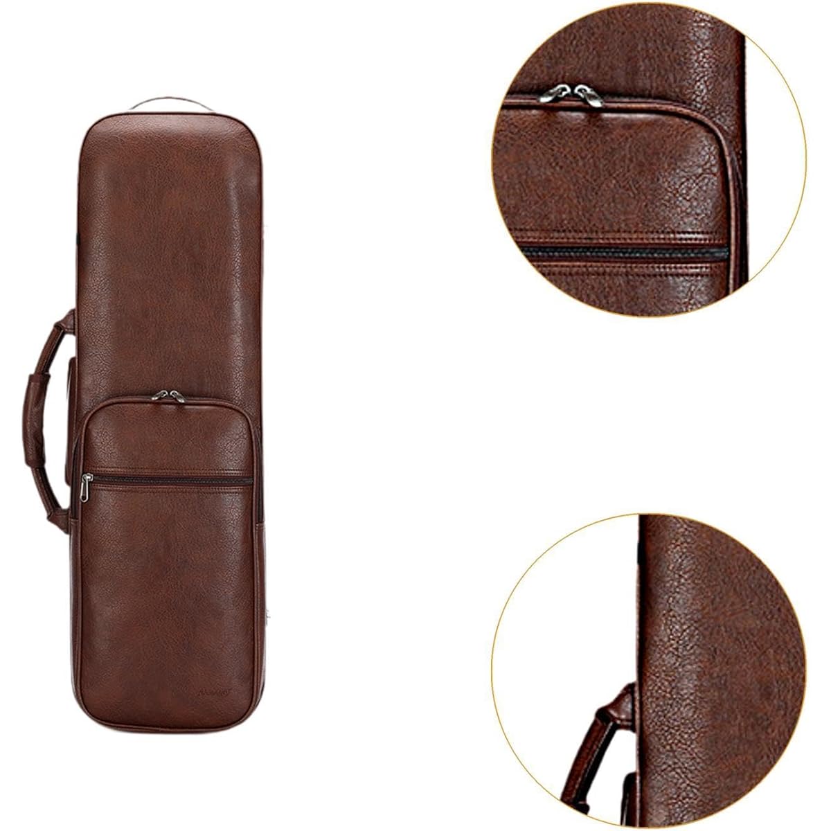 Dickly Violin Case Violin Backpack Shockproof Stringed Instrument Fiddle Handbag Violin Hard Case, Brown