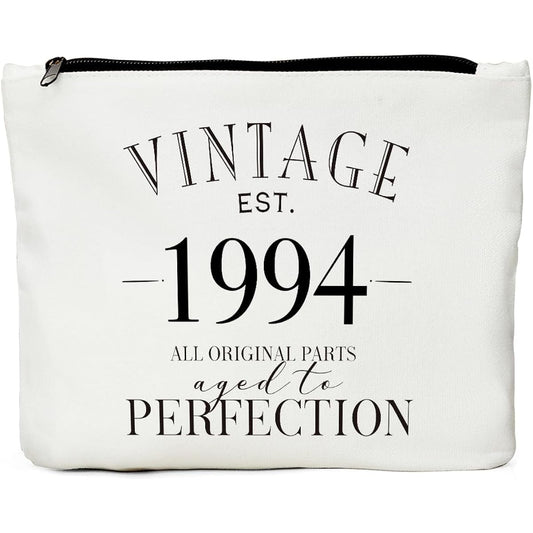 30th Birthday Gifts for Women 30th Birthday Decoration Present - Best 30th Birthday Gift Ideas for Wife, Sister, Friend, Coworker, Auntie - Vintage EST.1992 Makeup Bag