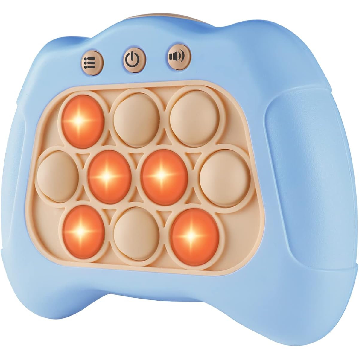 Intoypad Pop The Target! Handheld Speed Push Game Machine: Fun Multiplayer Games for Family. Fidget Game Toys for Ages 6 7 8 9 10 11 12, Light Blue