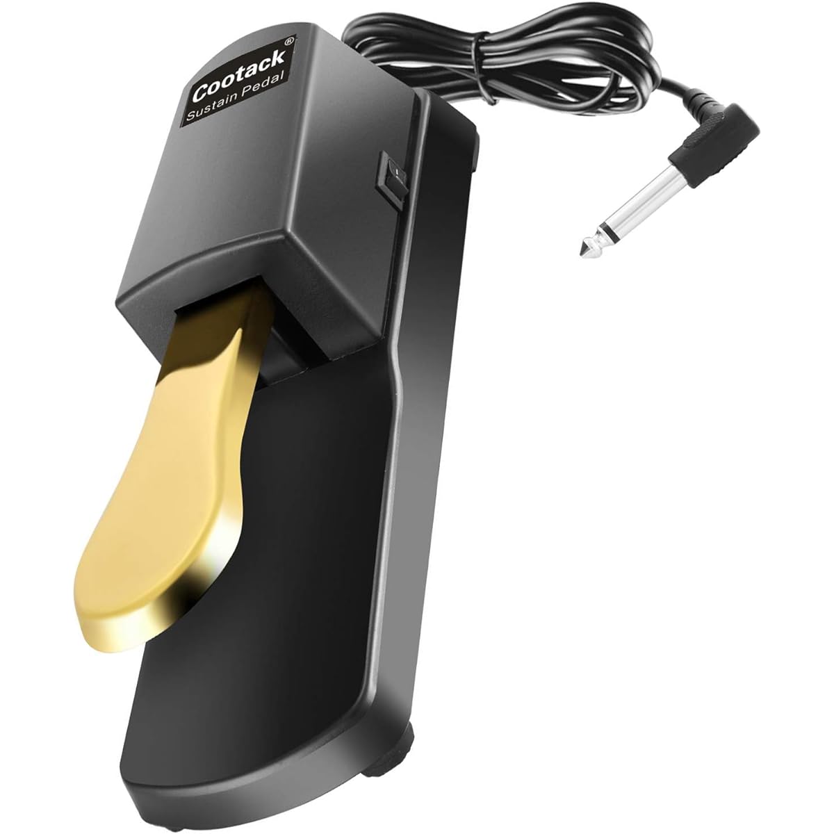 Cootack Universal Sustain Pedal for Yamaha, Casio, Roland, Electronic Keyboards, Digital Pianos, etc., Gold