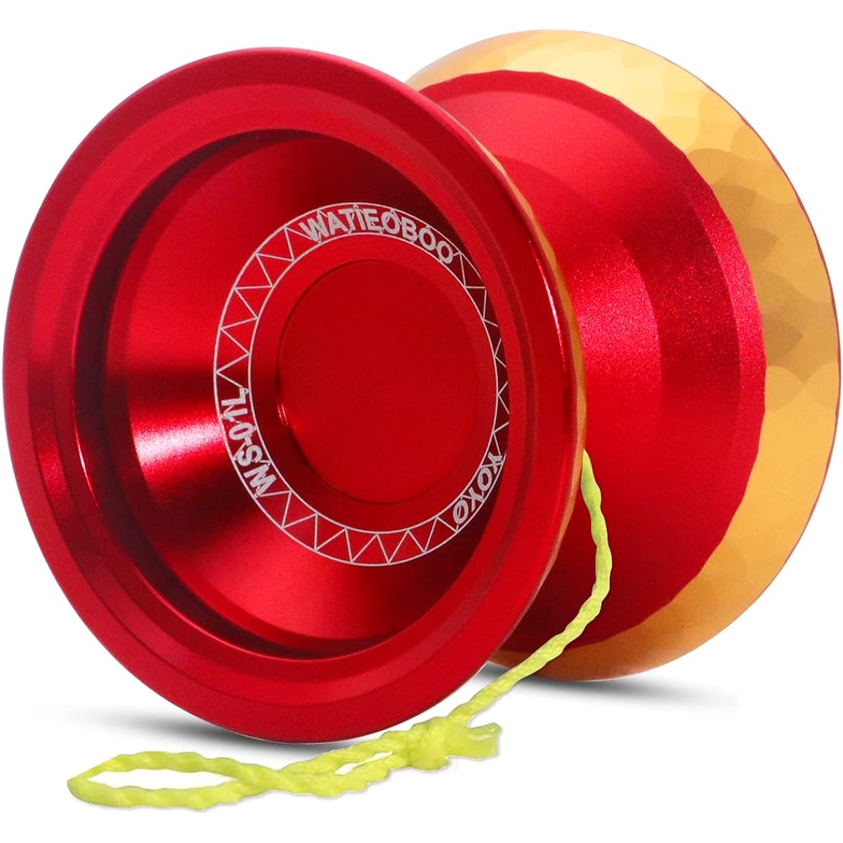 WATIEOBOO Yoyo Professional Responsive Metal Yoyo for Kids Beginner Intermediate Advanced Masonry Faceted Metal Yoyo Precision 8 Beads Yoyo Bearing - ModelWS-01L