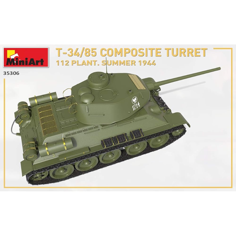 Miniart 1/35 Soviet Army T-34-85 Composite Turret. Made by Factory 112, Summer 1944 Plastic Model MA35306