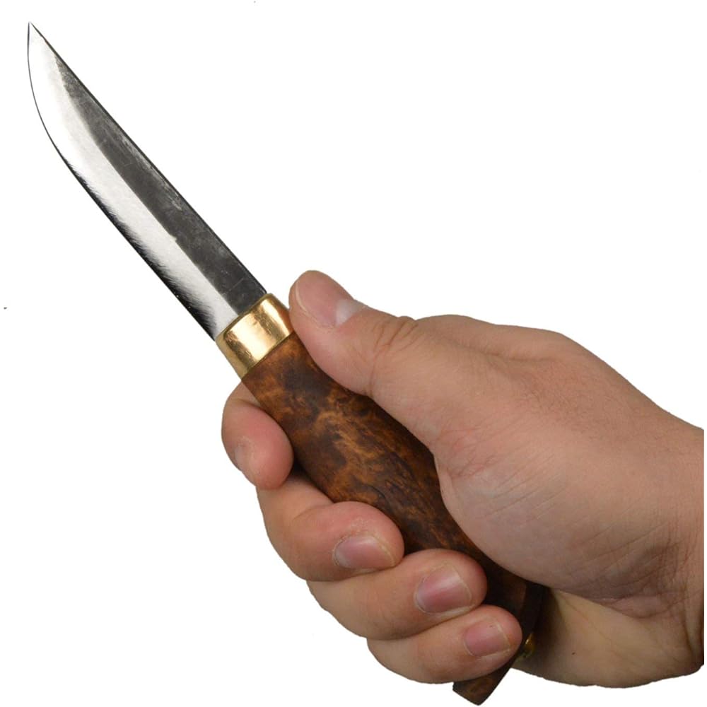Nordic Scandinavian Outdoor Knife Kauhabampukopaya Visa 105#108 Brown 03-01-paja-0004