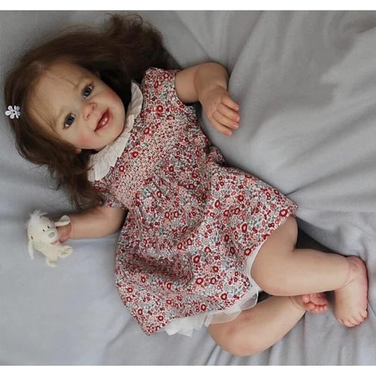 60CM Reborn Baby Doll Realistic Doll Made of High Quality Silicone Soft Full Body Reborn Baby Baby Doll Handmade Newborn Baby Gift Girl Gift Parent-Child Game