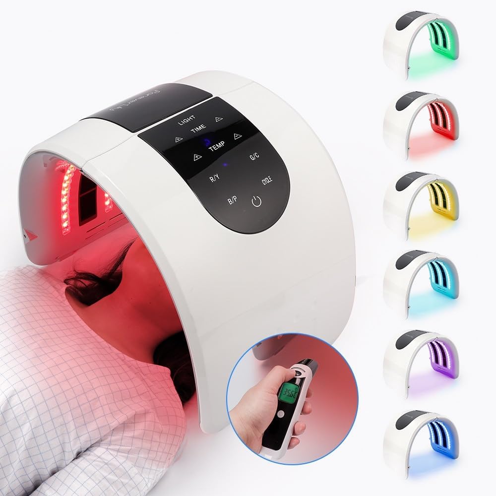 LIARTY Light Beauty LED Beauty Device Photon 7 Color LED Light Facial Mask Collagen Machine Light Beauty Device Home Facial Beauty Device Skin Care Face Care Japanese Instruction Manual Included