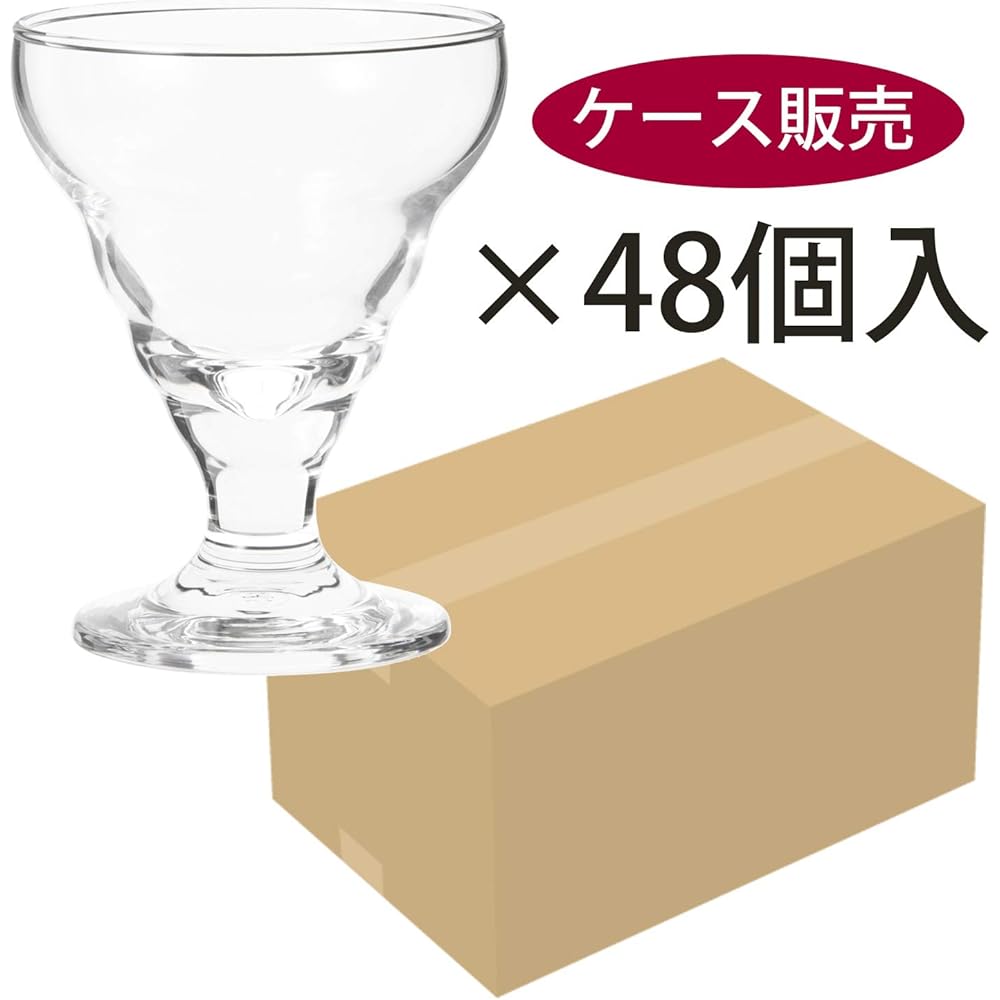 Toyo Sasaki Glass Parfait Glass 200ml Set of 48 (Sold in Case) Made in Japan Hard to Break 35813HS-1ct