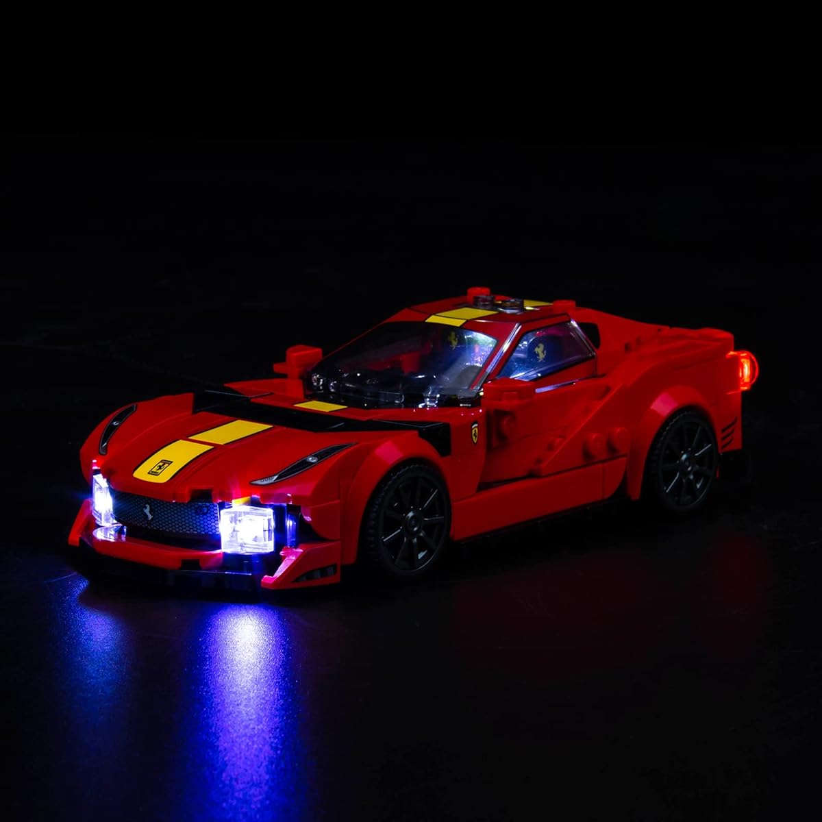 VONADO LED Light Kit for Lego Speed Champions Ferrari 812 Competizione 76914 DIY Lighting Set Compatible with Lego Ferrari 76914 Race Car (No Lego Model) Creative Light for Sports Car