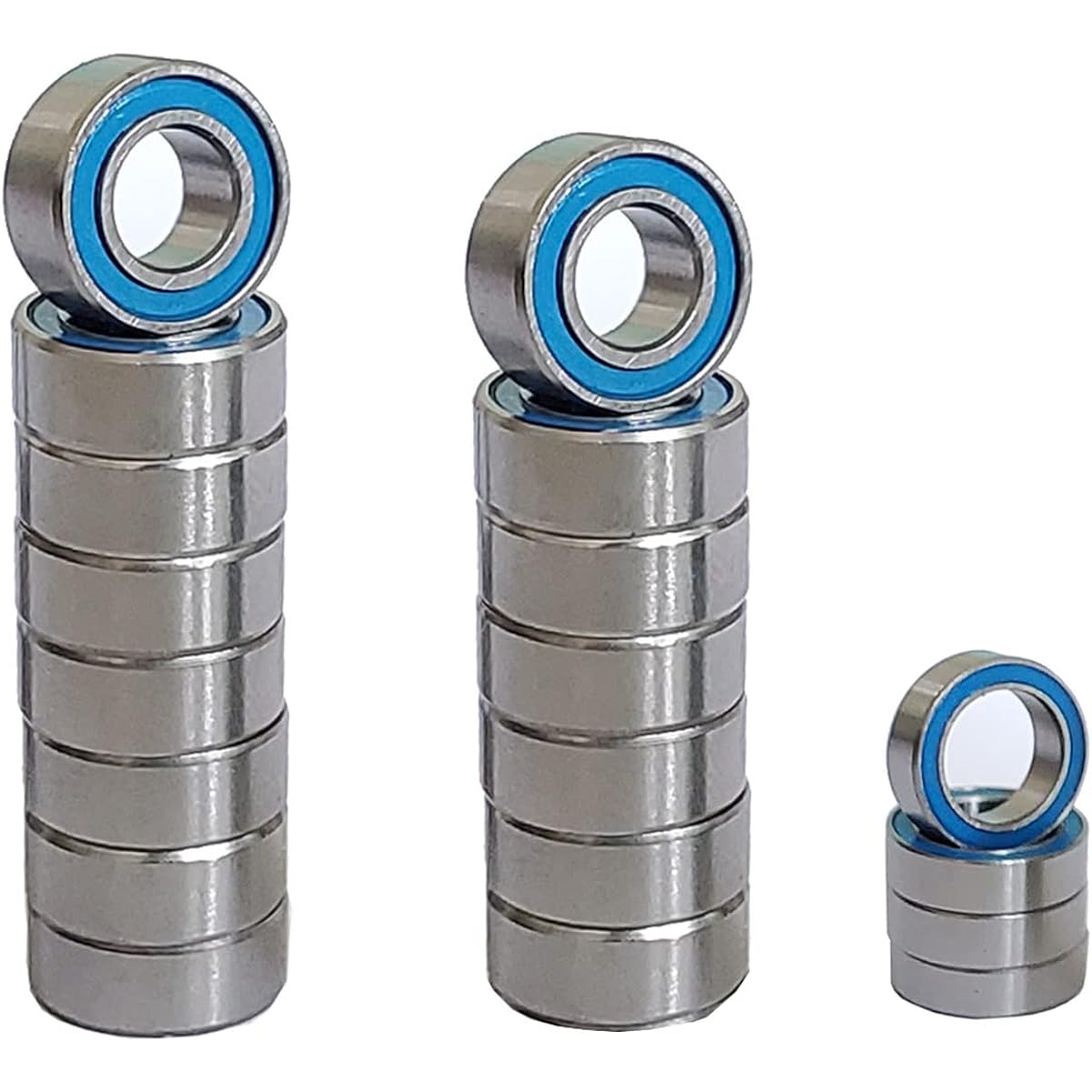 AMOGOT 19pcs RC Rubber Shield Ball Bearing Kit for Slash 2WD Stampede Rustler 2WD 1/10 RC Parts
