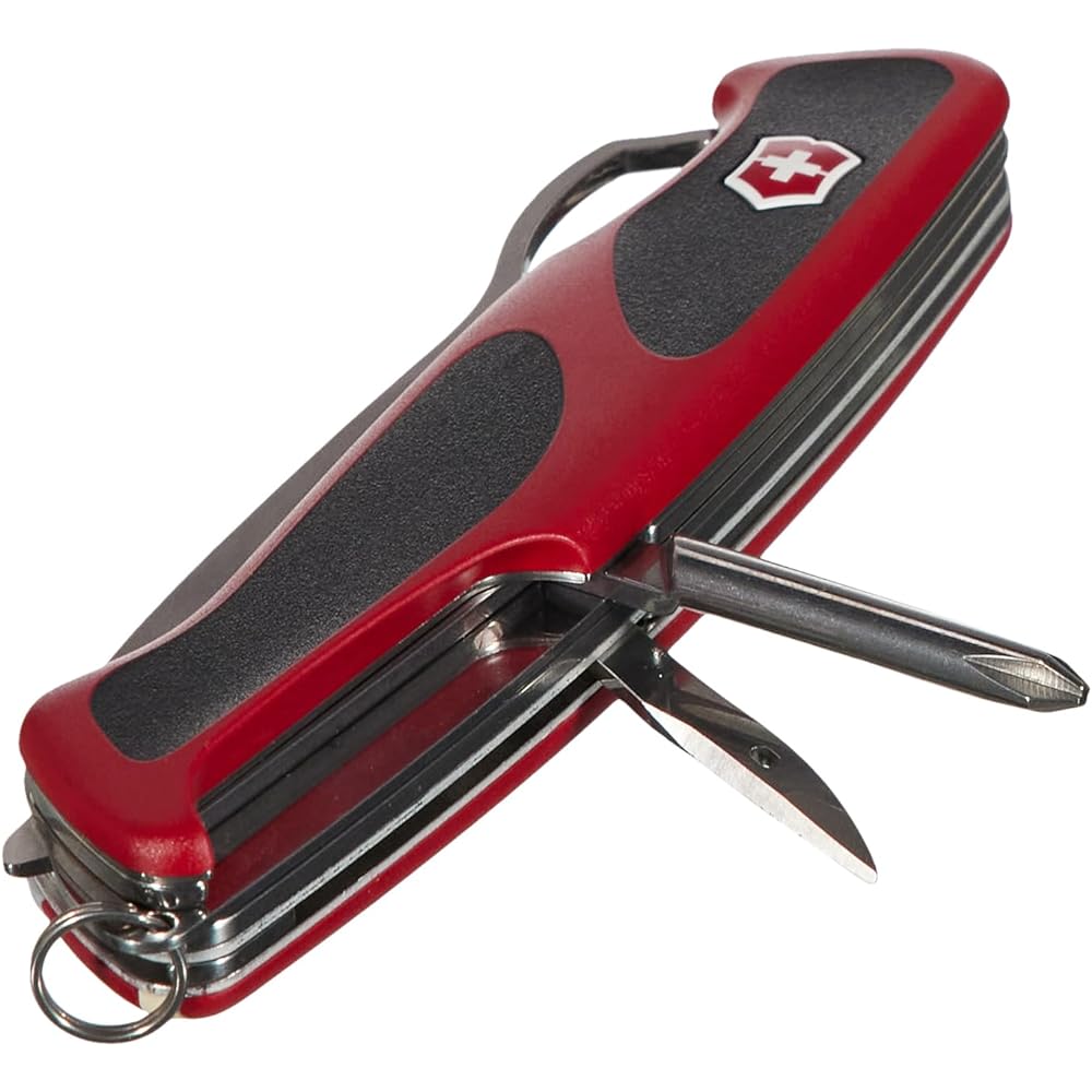 VICTORINOX Ranger All 8 Types Swiss Army Knife Multifunctional Knife Outdoor Non-Slip Handle Swiss Made Multi Tool Compact Easy to Carry Disaster Prevention Goods Jutoku Knife All Purpose Knife [Domestic Genuine Product Warranty Included]