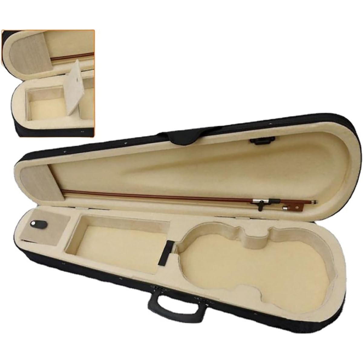 Lightweight Violin Case, Triangle Violin Case, Shoulder Violin, Musical Instrument Backpack, Violin Storage Case (Color: Black, Size: 1/4)
