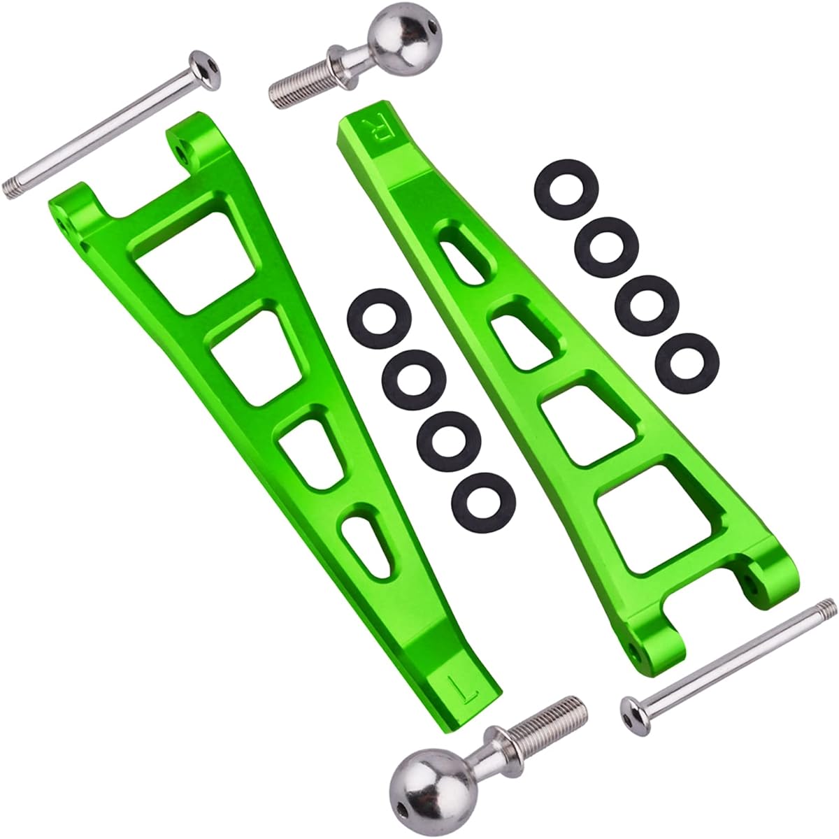 Aluminum Front Upper Suspension Arm Arrma 1/8 Kraton/Outcast/Notorious/Talion 6S BLX Upgrade Parts ARA330655 (Green)