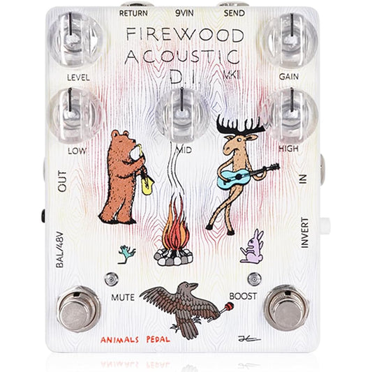 Animals Pedal Firewood Acoustic D.I. MKII Acoustic Guitar Effector DI / 3 types of EQ (High, Mid, Low) and an effect loop for acoustic guitar DI