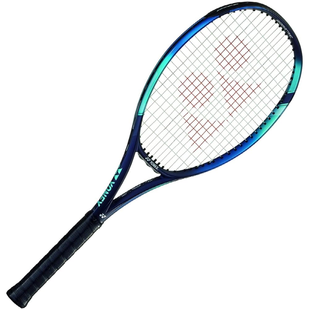 YONEX Hard Tennis Racket E Zone 100 For Intermediate and Advanced Players Frame Only Sky Blue (018) 07EZ100