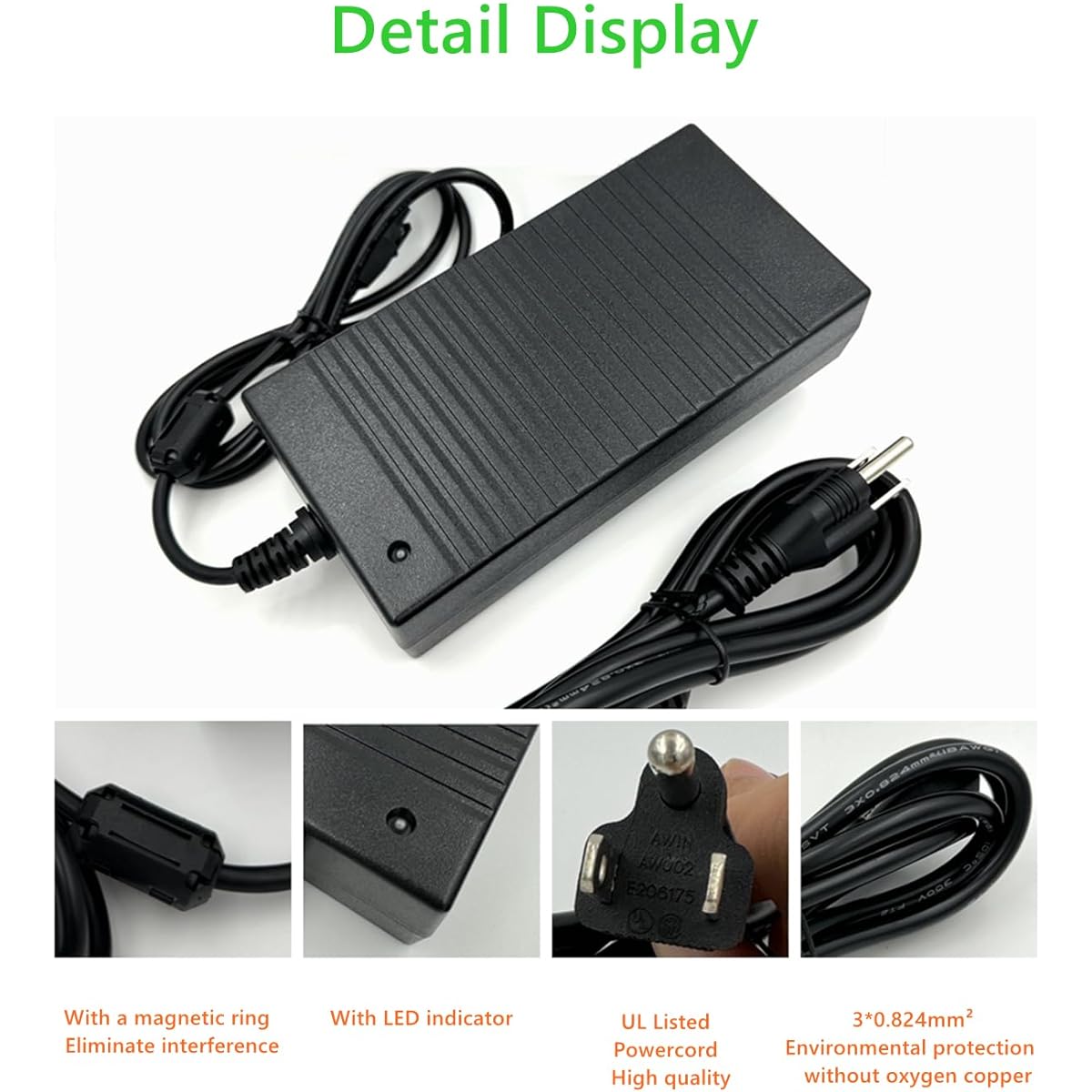 AC to DC Adapter Switching Mode Power Supply FANATEC Boost Kit 180 (8NM) CSL DD - DD Pro/GT (Gran Turismo) Endor6200-2400750P Endor6200-2400750-15C01