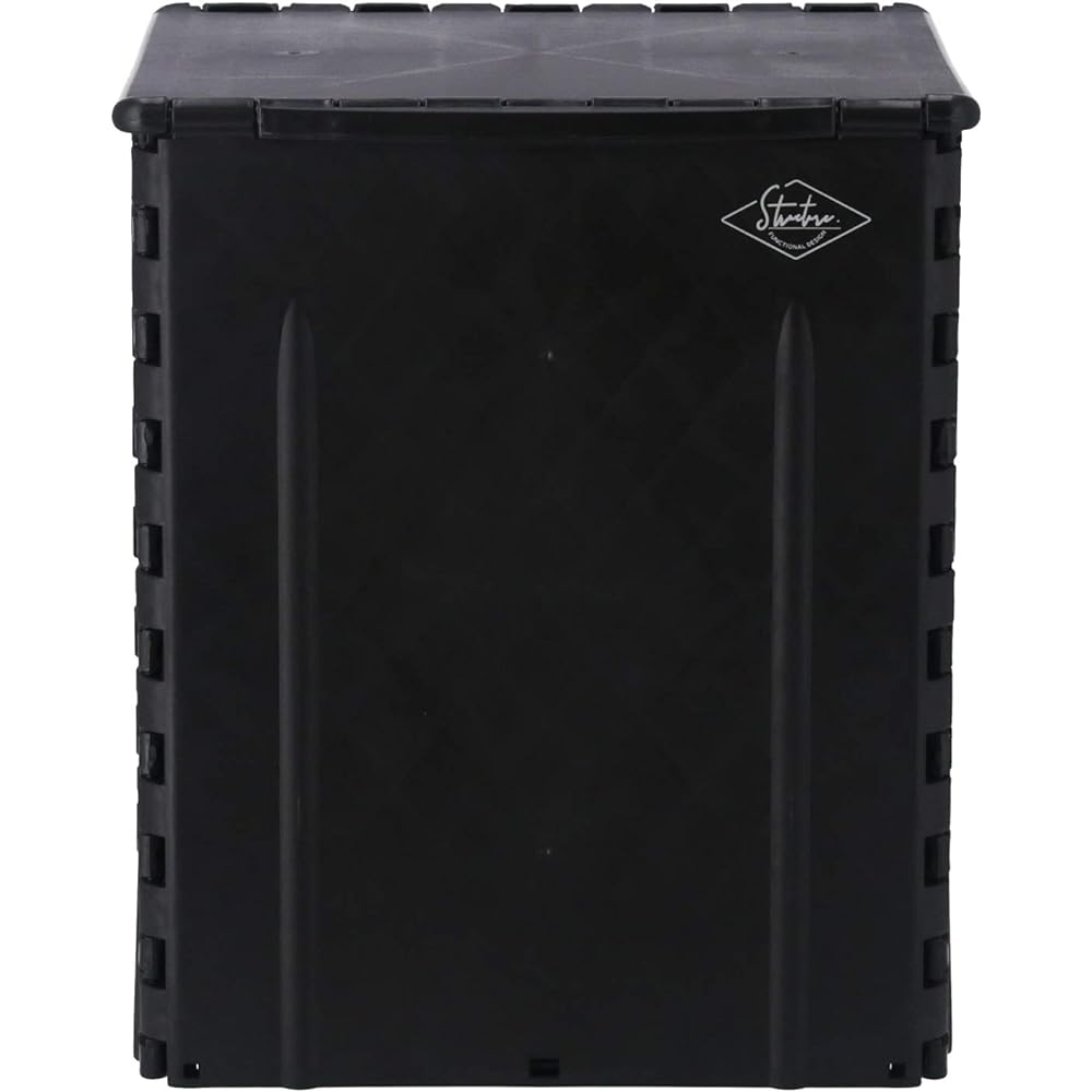 Fuji Boeki 86105 Storage Box, Camping Trash Can, Folding Chair, Outdoor Chair, Width 32cm, Black, Load Capacity 80kg