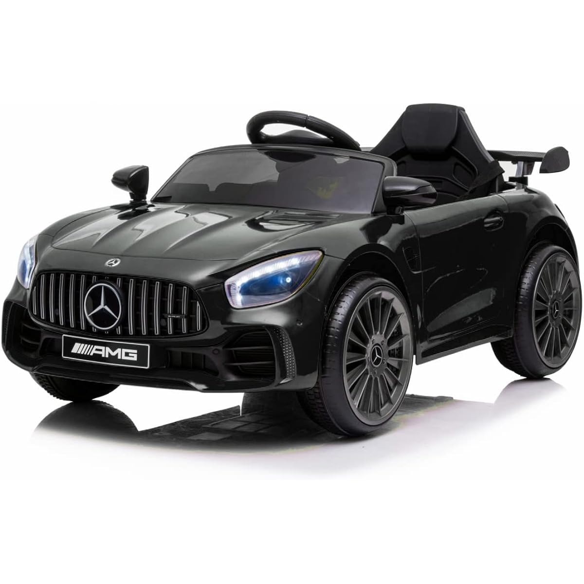 Shipped complete Electric ride-on radio-controlled car Mercedes-Benz AMG GT-R Electric ride-on car Electric ride-on toy [BBH288] (Black)