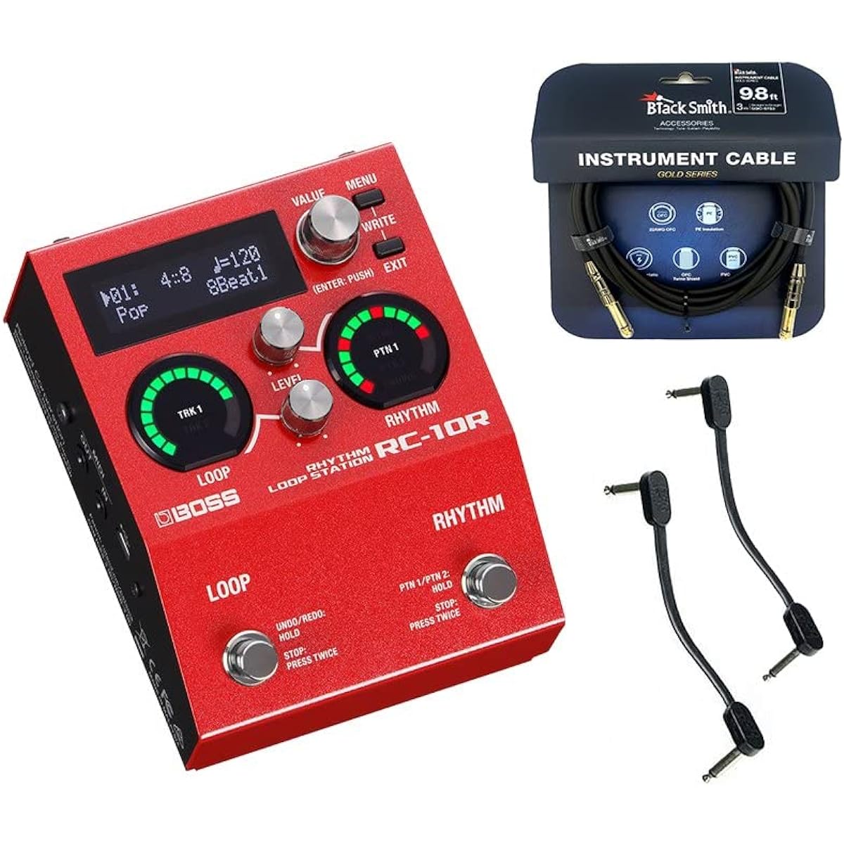 BOSS/RC-10R Rhythm Loop Station [Guitar cable + 2 patch cables]
