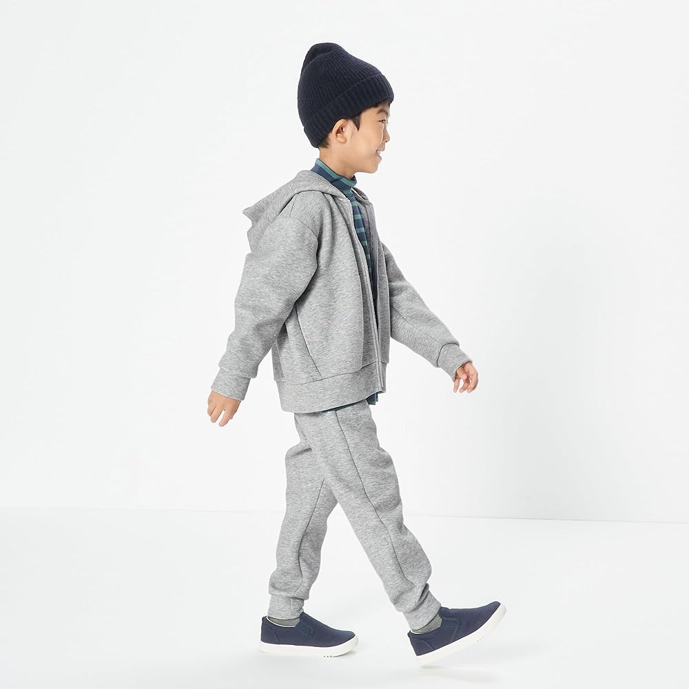 MUJI Parka Double Knit Sweatshirt Full Zip Parka (Kids) Unisex Children