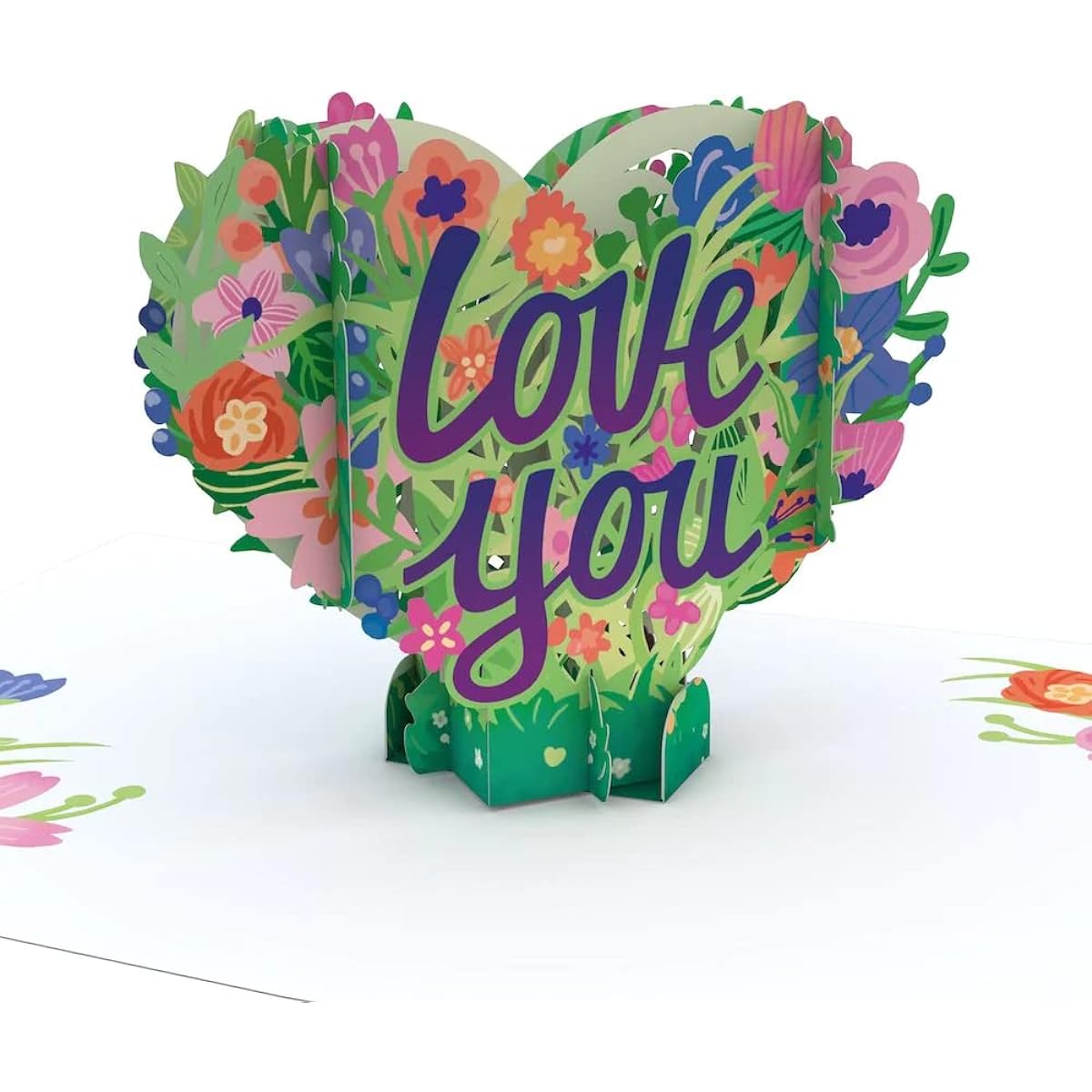 Lovepop Love You Flower Heart:Paperpop® Card.