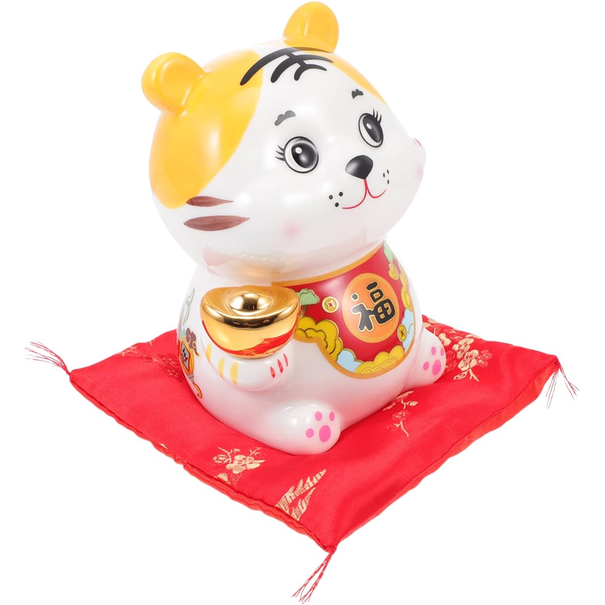 VOSAREA Tiger Money Box Christmas Decoration 1 Set Cute Piggy Bank 2022 Year of the Tiger Zodiac Figurine Collectible Money Box for Kids