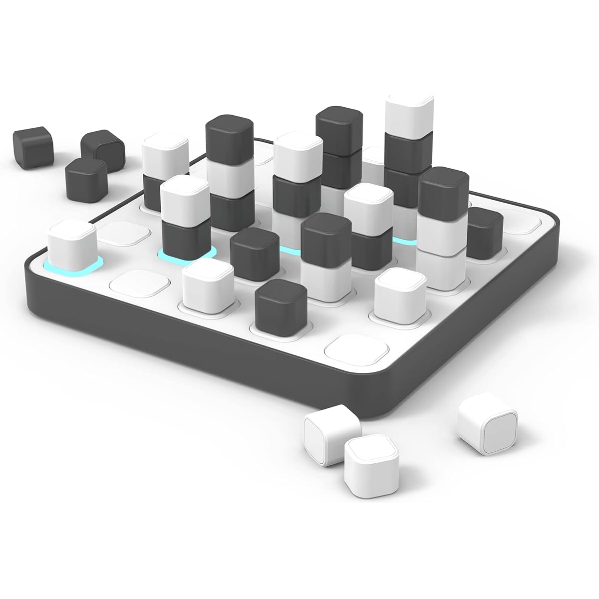 GiiKER AI SMART FOUR 3D Board Game Educational Brain Training (Japanese Instruction Manual Included) [Japan Exclusive Distributor] Black, White