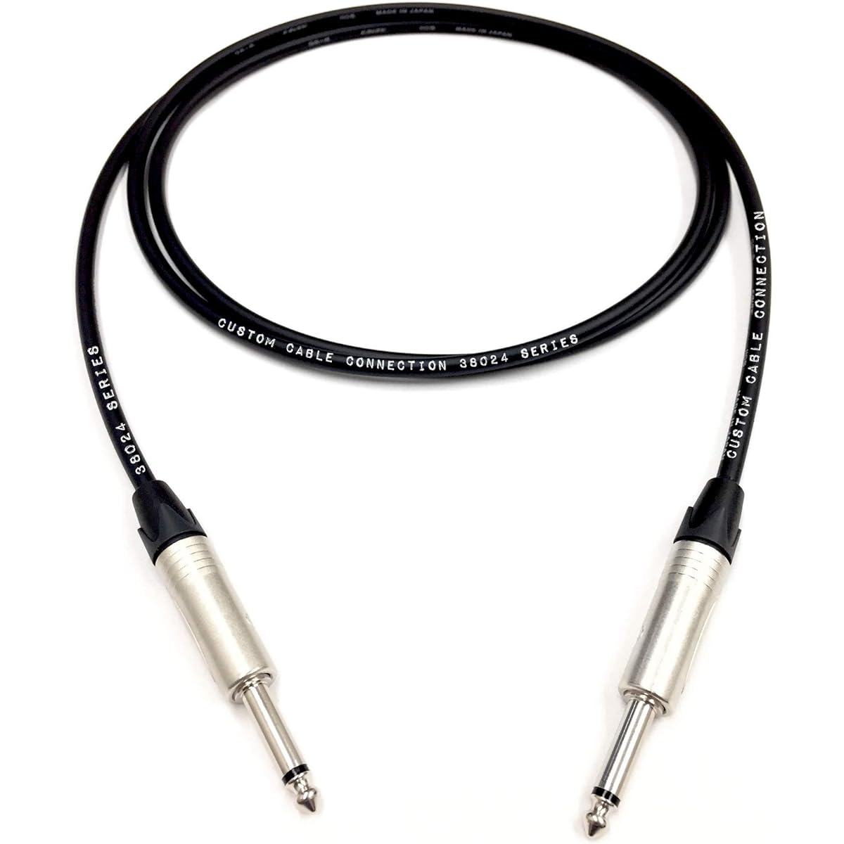 Canare GS-6 Guitar Cable with 1/4in TS Neutrik Connector 1 Foot Black 38024-1C