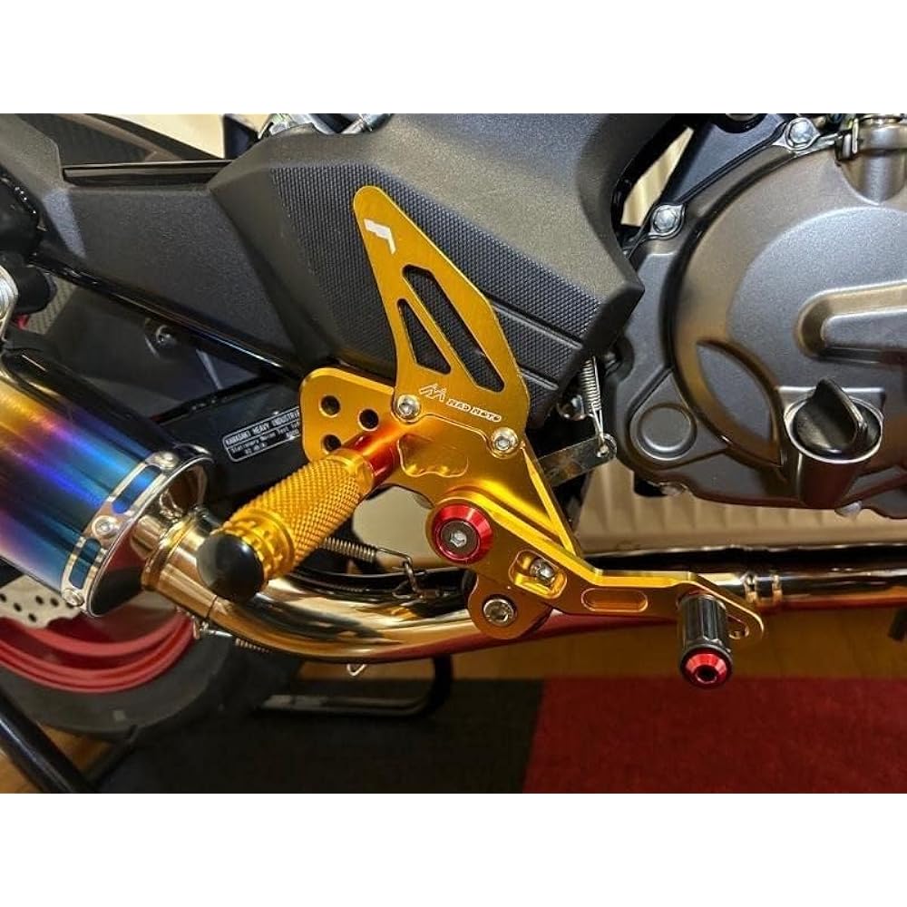 Back step for Kawasaki Compatible models KAWASAKI Z125 /Pro 16-22 years Adjustable 4 step position CNC aluminum Gold