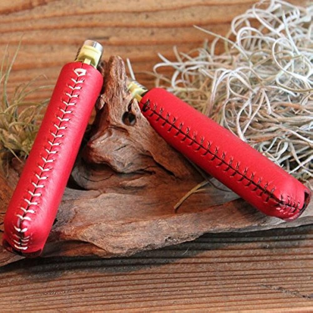 What will be will be & Greenfield SOTO slide gas torch leather cover leather color (red) stitching (generated) handmade natural camping outdoor